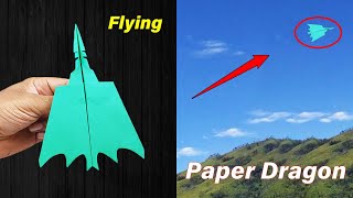 How To Make A Paper Dragon Plane - Flying Super Origami Dragon Bird Plane Resimi