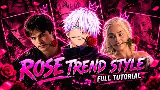 How To Make Trend Rose Edit On Capcut | Rose Mouth Trend | Capcut Tutorial 