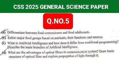 CSS 2025 General Science and Ability Paper Solved | CSS Past Papers Solved