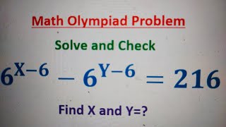 A Nice Exponential Equation | Math Olympiad Problem | Can You Solve This Problem |Find value X=? Y=?