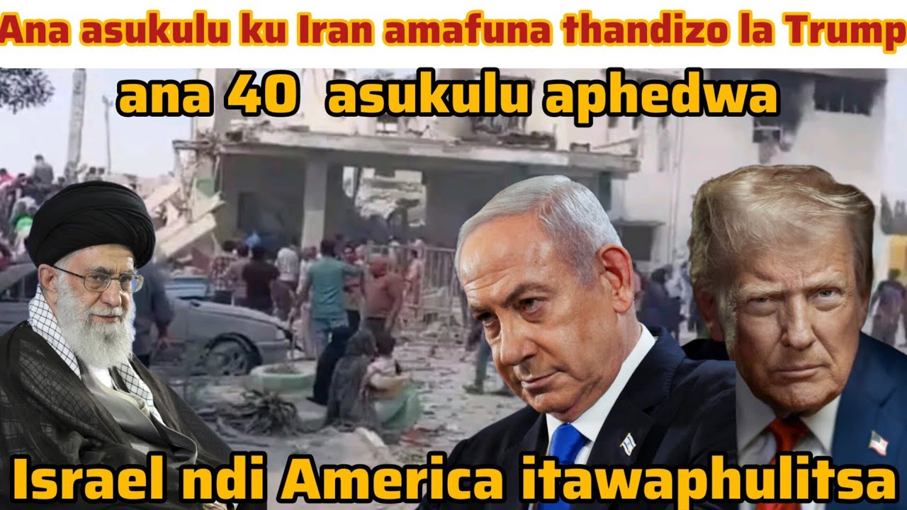 Israel ndi America Aphulitsa Sukulu ya ana achikazi ku Iran paja ana asukulu amafuna Trump..