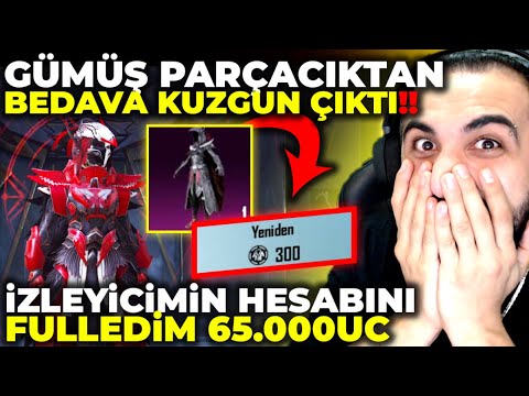 OHA 😮 GÜMÜŞ PARÇACIKLA KUZGUN SETİ ÇIKARDIK!! İZLEYİCİMİN HESABINI FULLEDİM!! | PUBG MOBILE