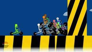 Stickman Bicycle Shutter Crush : Survival Race in Algodoo