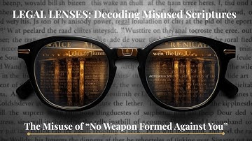 Legal Lenses #3 - The Misuse of "No Weapon Formed Against You"