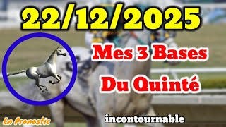 Pronostics Pmu Mes 3 Bases Incontournable Lundi 22 Décembre 2025 À Deauville