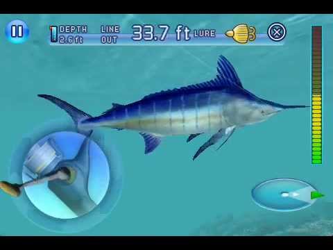 Fishing Kings (iPhone Game) - Catching a Blue Marlin (Final Boss)