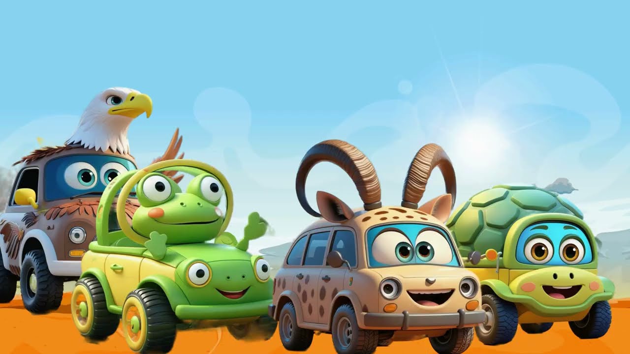 NEW animal sounds song - Car Rhymes - Nursery Rhymes