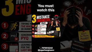 3 Biggest Mistakes Engineering Students Make #ju #jugadforengineers #jugad4engineers