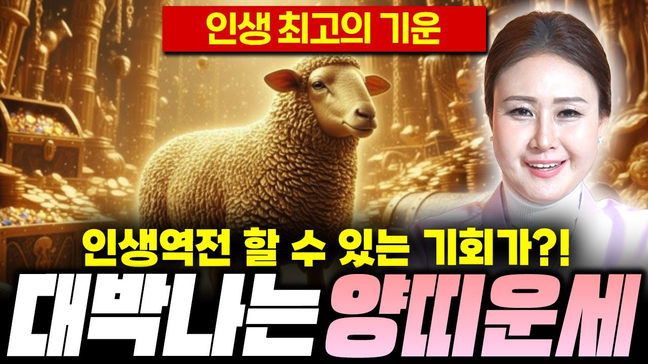 🐑2026년 병오년 대박나는 양띠운세🐑 금전 문서 인생역전 할 수 있는 기회가 찾아옵니다! 67년생 79년생 91년생 03년생 양띠 운세