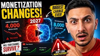 YouTube Monetization 2027 | New Rules Explained | 8,000 Watch Hours & 20M Shorts Views