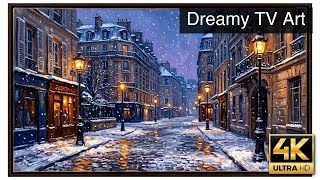 Magical Snowy Paris Night - 3 Hours of 4K Frame TV Art screenshot 5