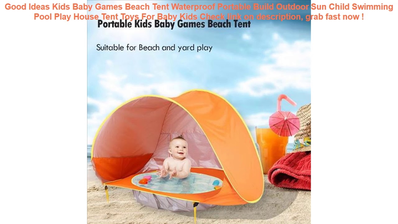 Kids Baby Games Beach Tent Waterproof Portable Build Outdoor Sun Child