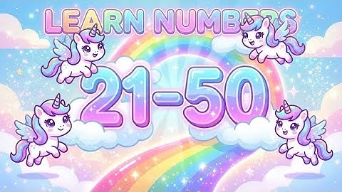 21 to 50 Numbers Counting | Numbers Learning | Numbers Song @ TinyUnicorns 