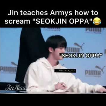 Jin teaches armys how to scream “seokjin oppa”😂🤣🤣#bts#jin#btsarmy#btsshorts#1k