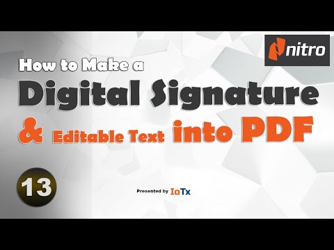 How to Create Digital Signature in Nitro Pro 8