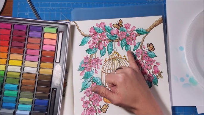 Coloring with Watercolor in Adult Coloring Books 