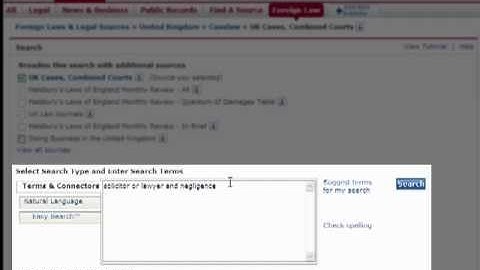 Lexis.com - Searching With Connectors