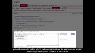 Lexis.com - Searching With Connectors