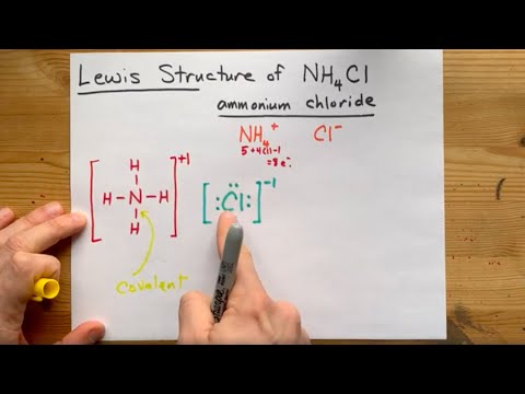 NH4Cl की लुईस संरचना (अमोनियम क्लोराइड, आयनिक)