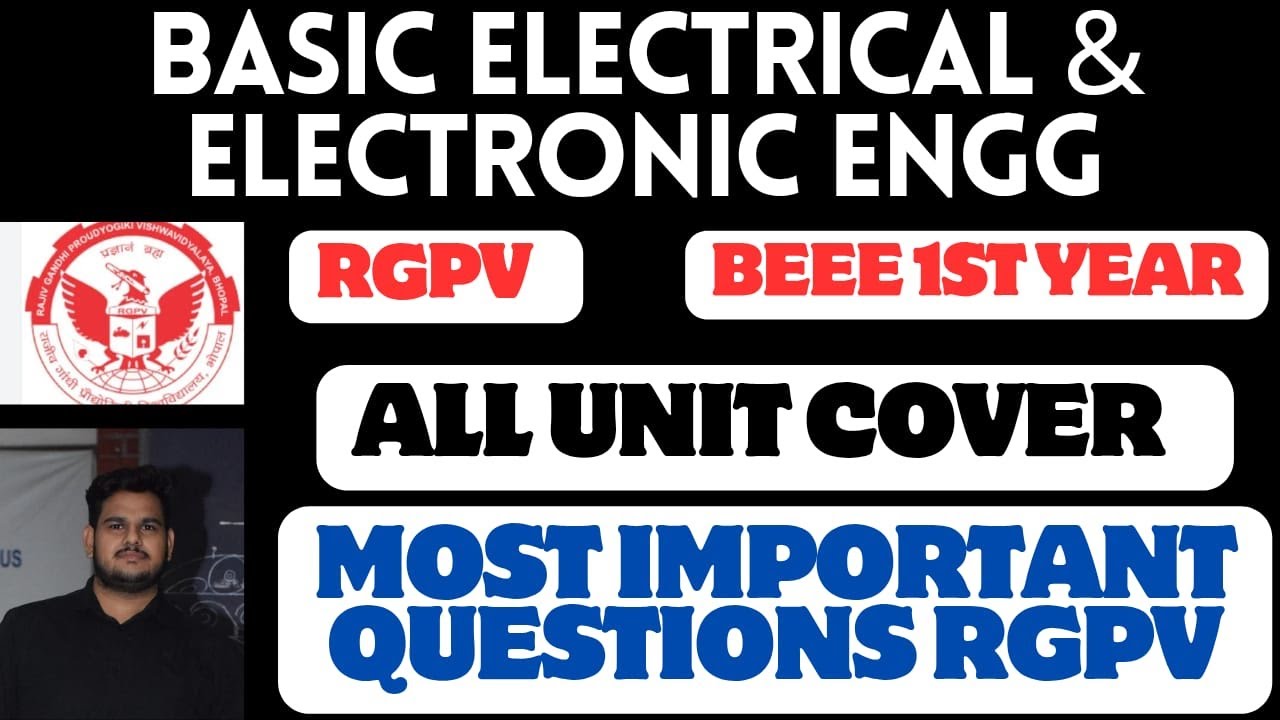 Basic Electrical and Electronics Engineering RGPV most important ...