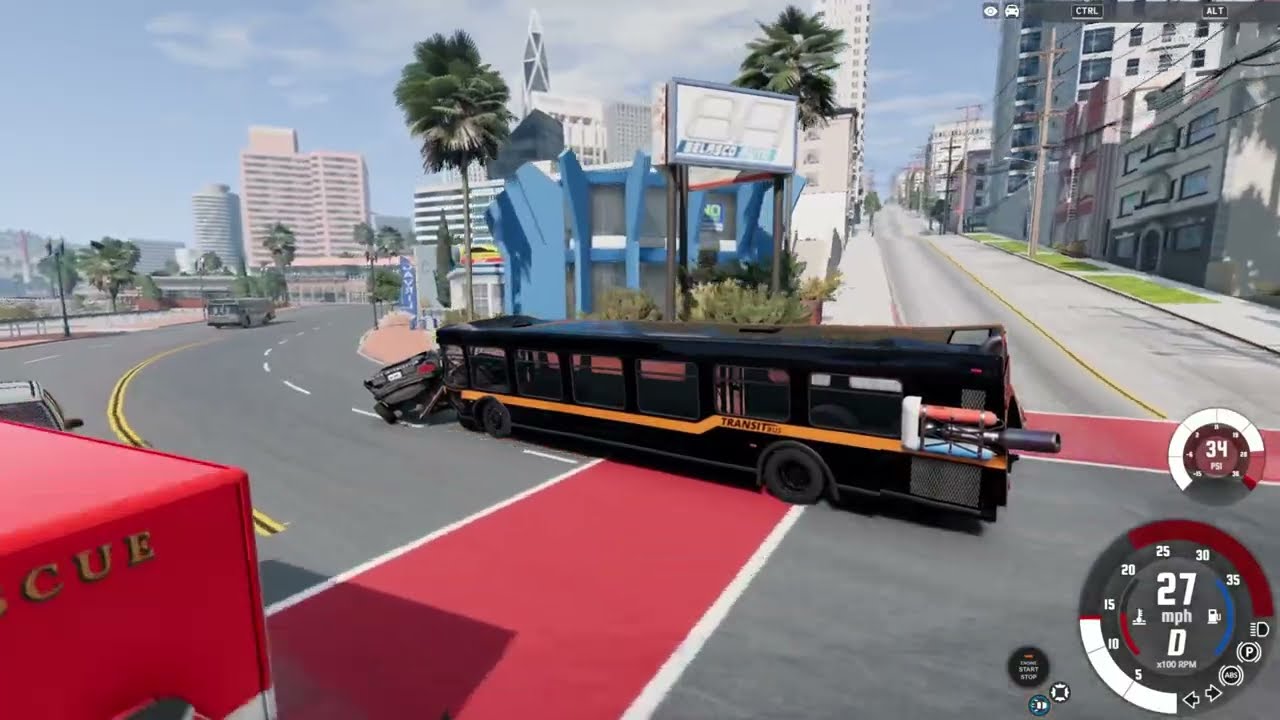 BeamNG but I am evading the police