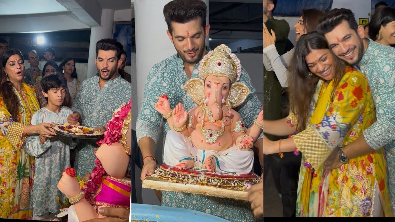 Arjun Bijlani Dance with Wife and Family While Ganpati Visarjan ❤️🙏🎥