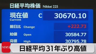 日経平均31年ぶり高値（2021年9月14日）