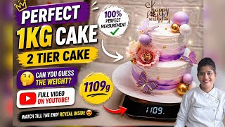 1 KG Cake in 2 Tier? 😱 YES! How I Make Perfect 1 KG 2 Tier Cakes | 2 Tier Whipped Cream Cake