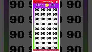 Find the odd number 09#shorts #youtubeshorts #oddoneout #viralshorts