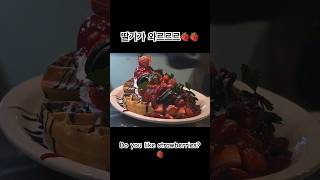 #카페브이로그 #cafevlog #waffle #와플 #딸기 #strawberry