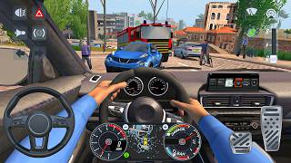 Taxi Cab Driving Simulator: BMW M2 Coupe traffic driving city passenger pick drop - android gameplay screenshot 1