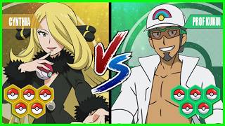 Pokémon Battle Pedia: Cynthia Vs Professor Kukui