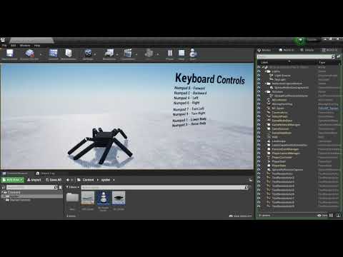 Procedural Animated Spider made using UE4