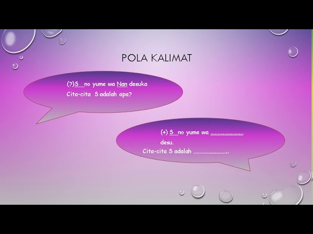 Cita Cita Dalam Bahasa Jepang Yume Youtube