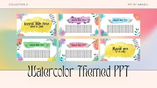 Watercolor Themed PPT | PPT by Annjell | PowerPoint Template