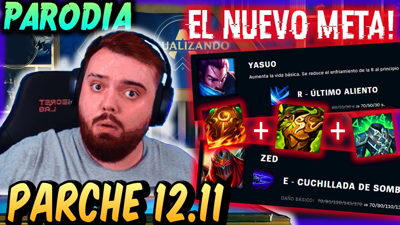 PARCHE 12.11 pero DIVERTIDO! | Parodia LoL Actualizando | El nuevo meta ya no tiene sentido...