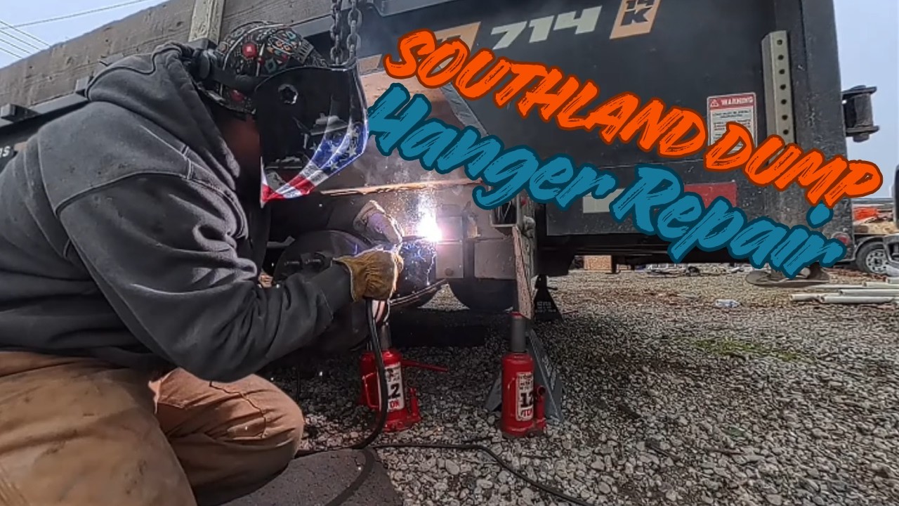 Сварка новой задней подвески на самосвальном прицепе Southland | Замена сломанной подвески