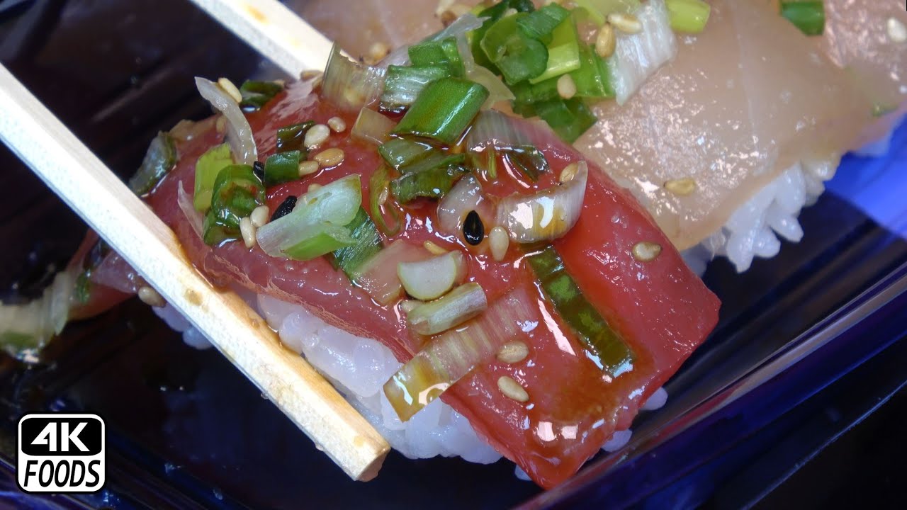 4k Foods ASMR Poke Nigri Tuna, Salmon, Albacore AND TWO Spicy Tuna