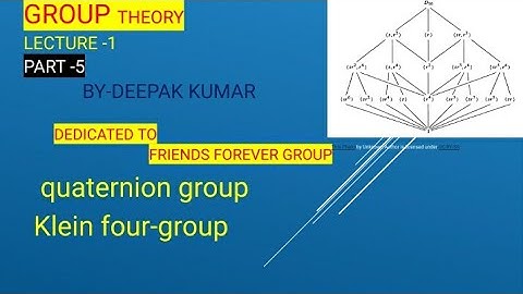 Quaternion group,Klein-four groupGroup theory lecture-1 part-5