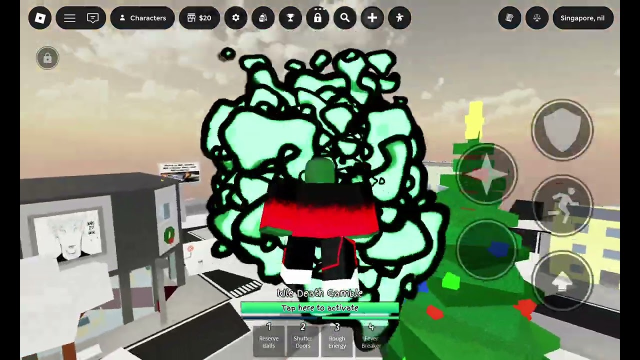 This is how to get a green aura in a private server only needs rough energy game:jujutsushenanigans