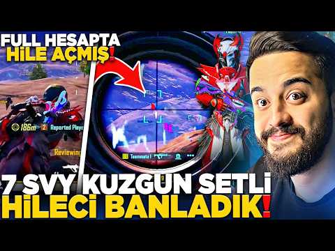 OHA! 7 SEVİYE KUZGUNLU FULL HESAPTA HİLE AÇMIŞ! CANLI BANLADIK! PUBG Mobile