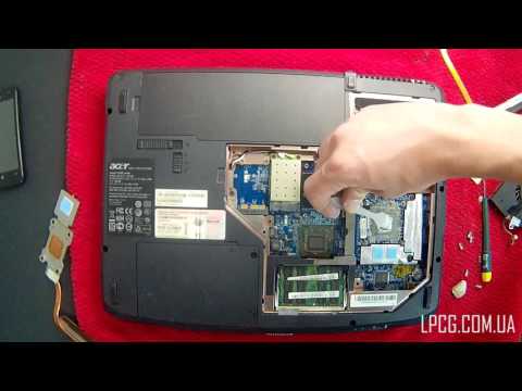 Как разобрать и почистить ноутбук Acer Aspire 5720Z ICL50 (Disassemble Acer Aspire 5720Z ICL50)