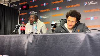 Tennessees Nate Ament And Dewayne Brown React To Win Over Auburn In Knoxville