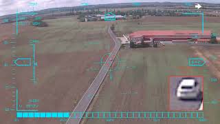 First contact in gusty crosswind — AI target lock & tracking from a UAV