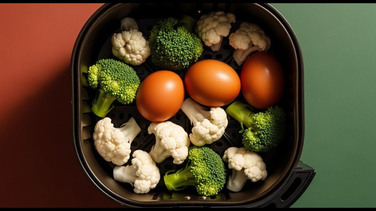 Healthy Air Fryer Omelette Cups with Cauliflower & Broccoli (So Easy!)