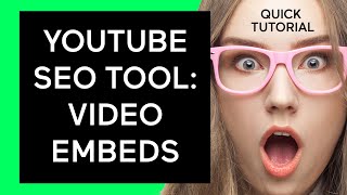 YouTube SEO Tools: Secret Sauce Of How To Rank #1 on YouTube & Google - Video Embeds - Tutorial