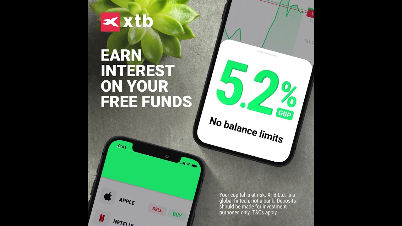 Earn 5.2% APY On Your GBP Uninvested Cash With XTB