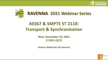 Fundamental Principles in AES67 & ST 2110: Transport & Synchronization