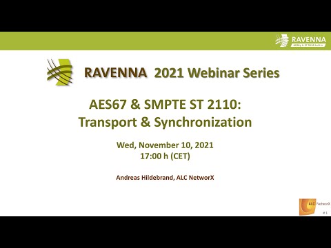 Fundamental Principles in AES67 & ST 2110: Transport & Synchronization