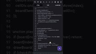 Tic tac toe game with you vs ai player play and enjoy #coding #html #css #js